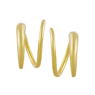 Tusk Twirl Gold-Plated Earrings