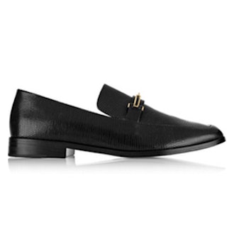 Melanie Lizard-Effect Leather Loafers