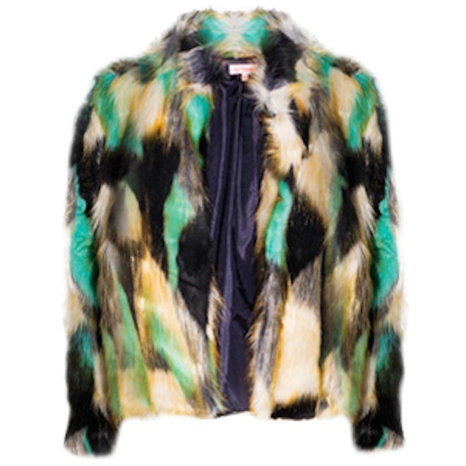 Multi Color Faux Fur Coat