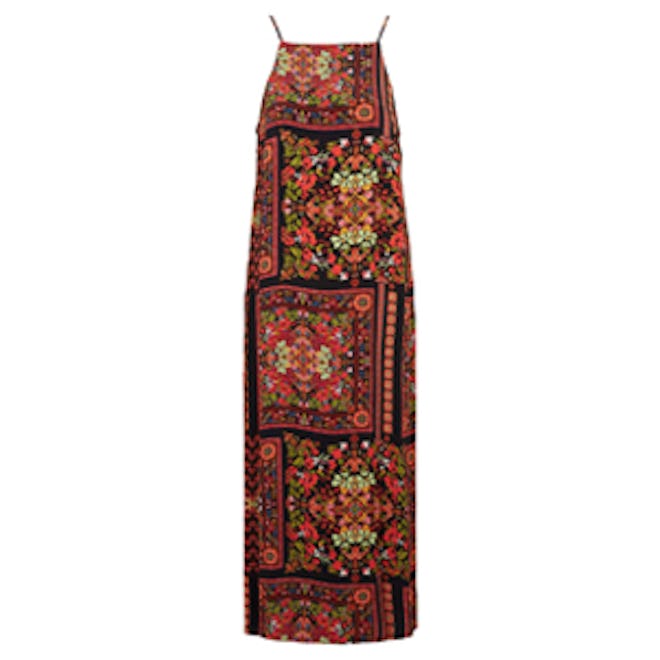 Scarf Print Maxi Dress