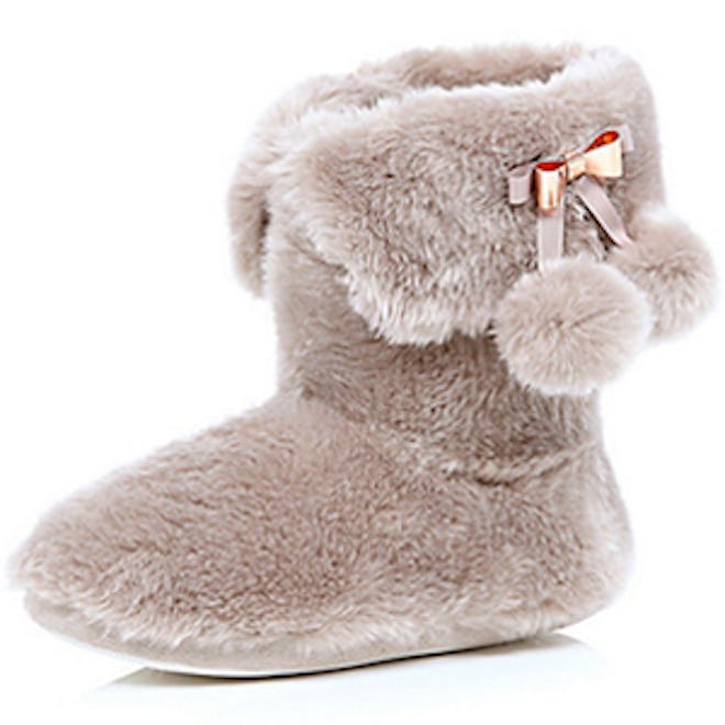 Fluffy Pom Pom Boot Slippers