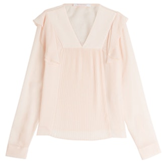 Ruffle And Pleated Blouse