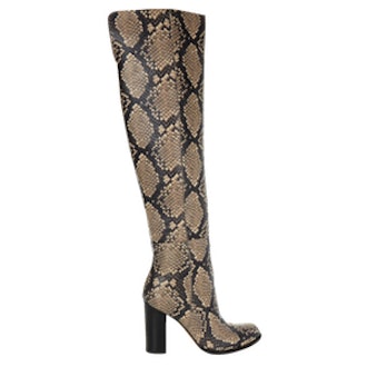 Rylan Snake Effect Leather Over The Knee Boots