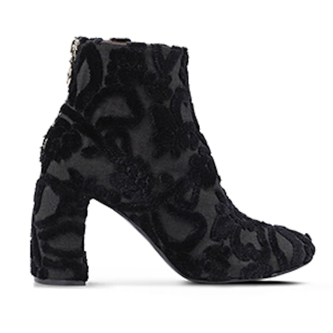 Black Brocade Boots