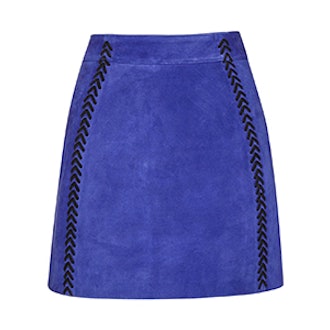 Stitch Suede A Line Skirt