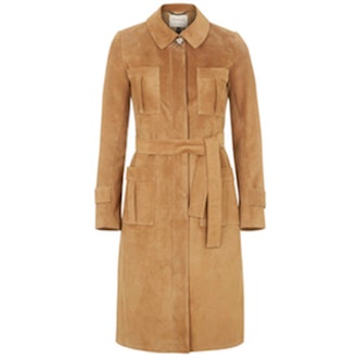 Premium Suede Trench Coat