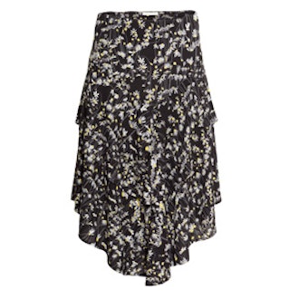 Patterned Tiered Skirt