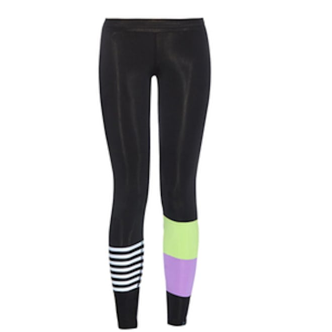 Striped and Color-Block Performance Leggings