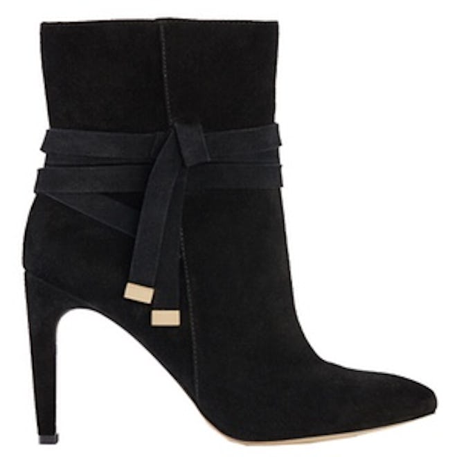 Angie Wraparound Tie Suede Booties