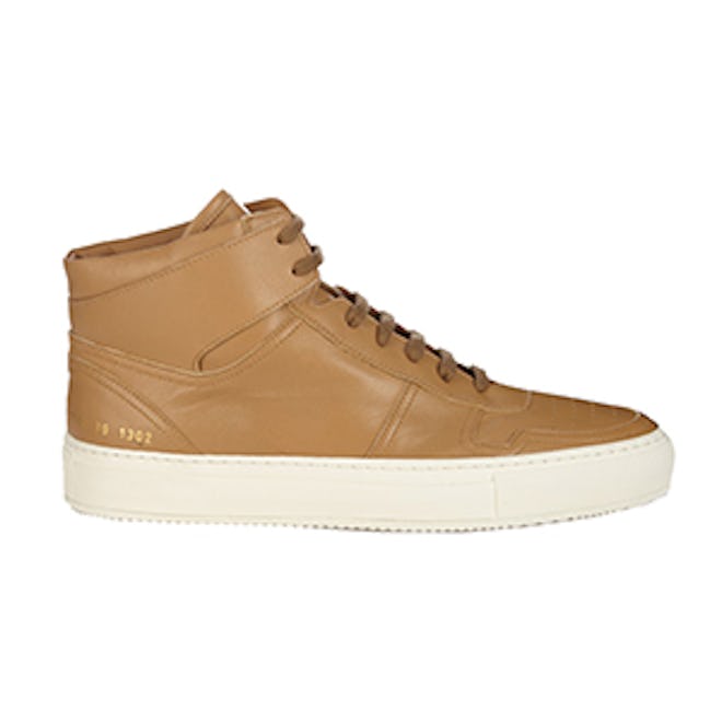 Leather High Top Trainers