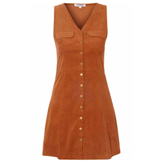 Rust Corduroy A-line Dress