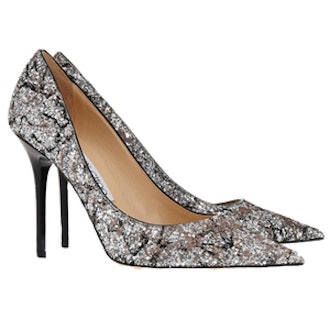 Abel Glittered Leather Pumps