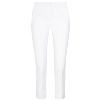 Cropped Stretch Cotton-Blend Skinny Pants
