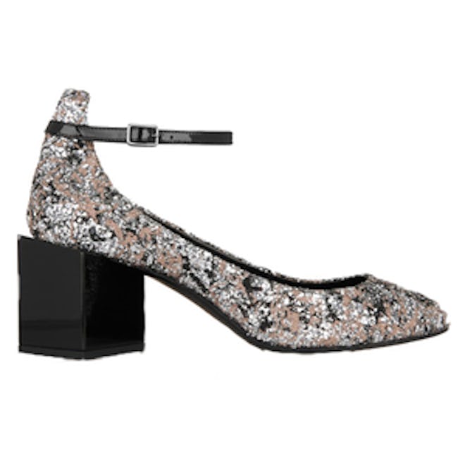 Ace Glittered Leather Pumps