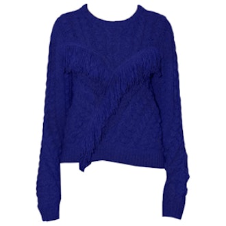 Cable Fringe Pullover