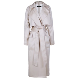 Double Face Satin Soft Trench Coat