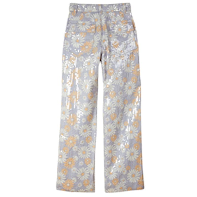 Multicolor Polyester Trousers