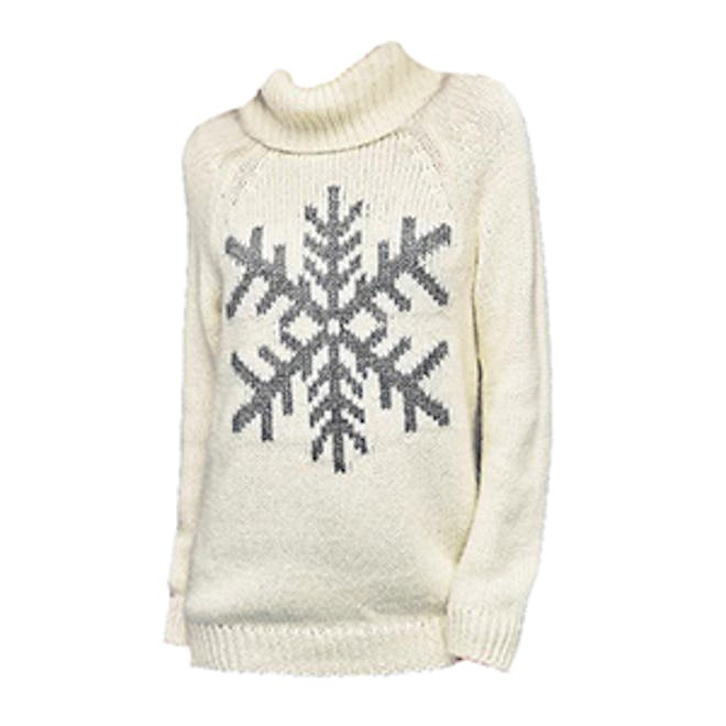 Snowflake Turtleneck Sweater