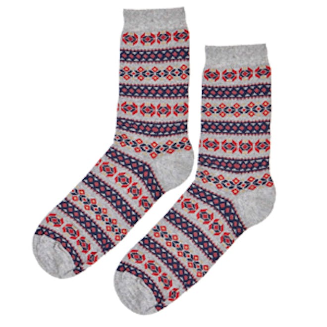 Nordic Fairisle Ankle Socks