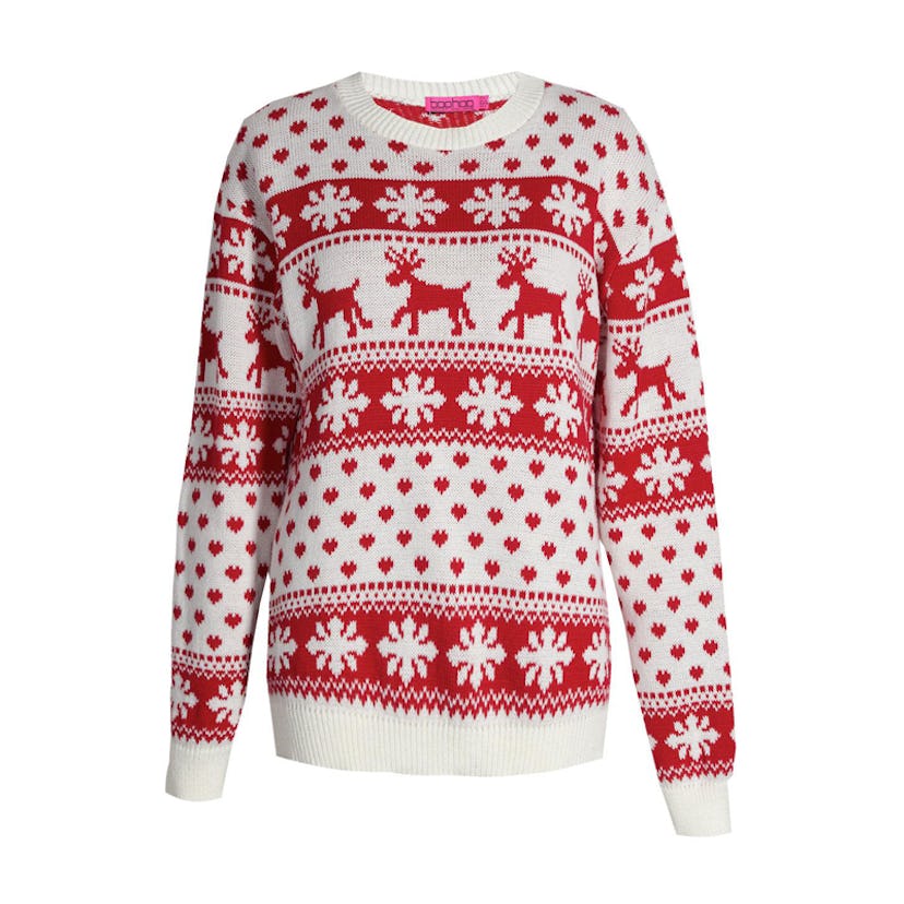 Hollie Reindeers and Snowflake Christmas Jumper