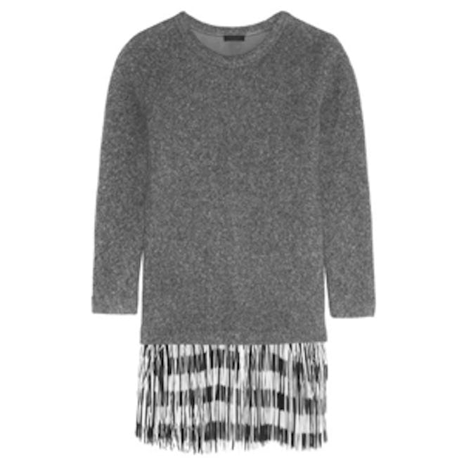Fringed Knitted Sweater Dress