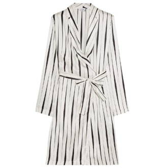 Striped Silk-Satin Robe