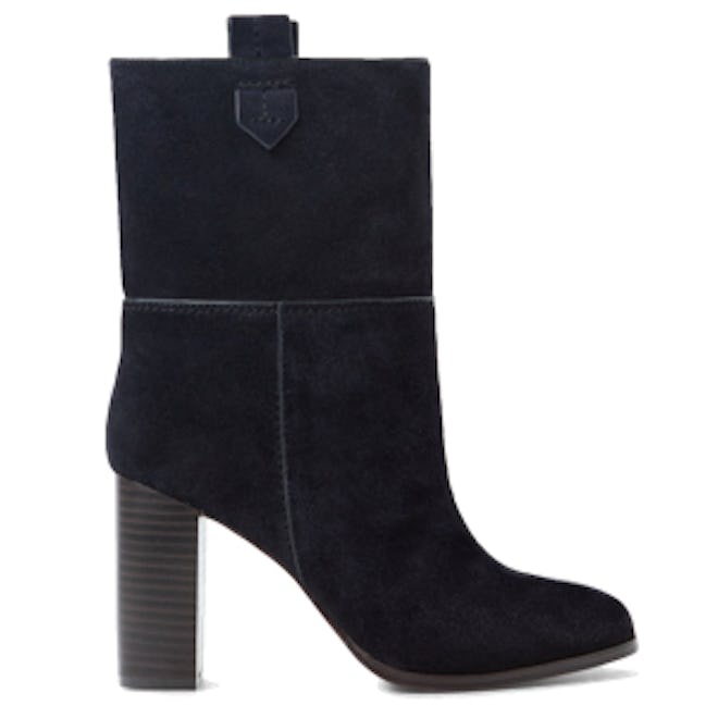 Heel Suede Ankle Boot