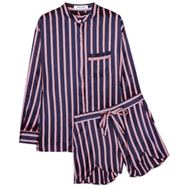 Vita Prudence Striped Silk-Satin Pajama Set