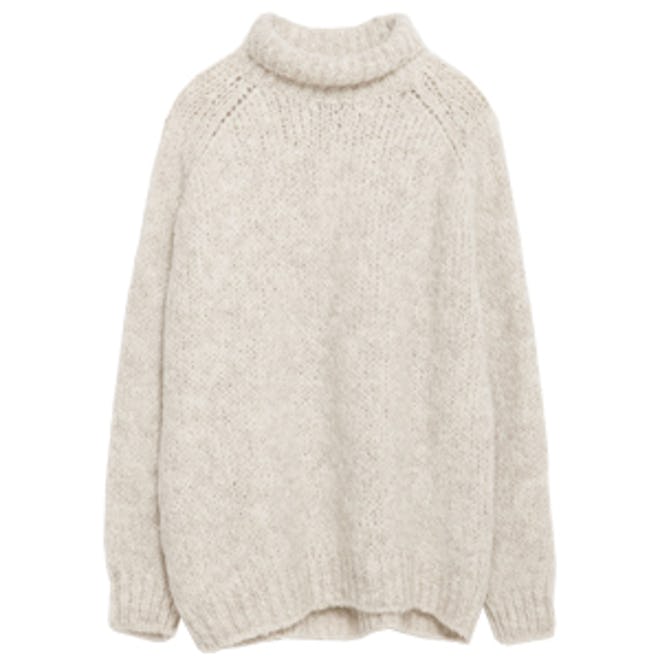 Sweater with Roll-Neck Collar