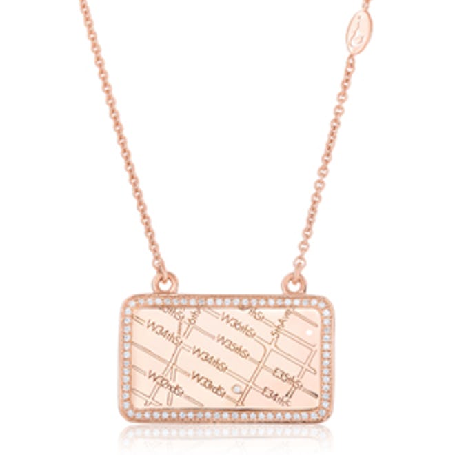 Rose Gold Map Necklace