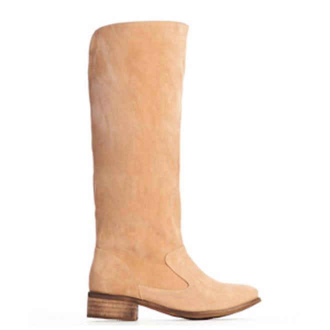 Beige Pull On Tall Boot