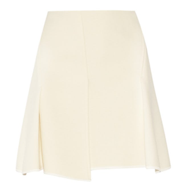 Pleated Textured Mini Skirt
