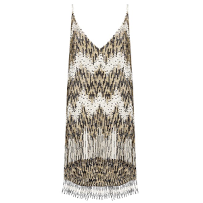 Lyle Embellished V-Neck Short Slip Dress