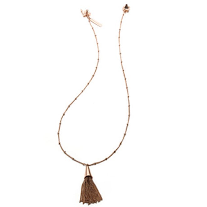 Rose Gold-Plated Tassel Necklace