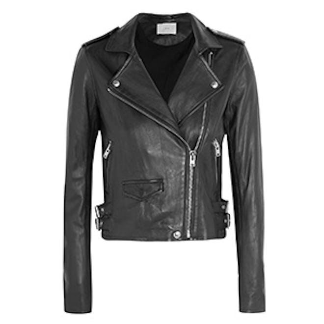 Ashville Cropped Leather Biker Jacket