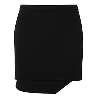 Ponia Asymmetric Jersey Mini Skirt