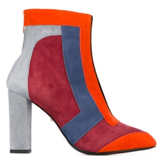 Color Block Ankle Boots