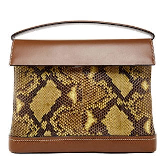 Python and Leather Shoulder Bag