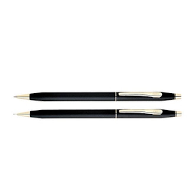 Cross® Gold Accents Classic Century Ballpoint Pen Set – Black