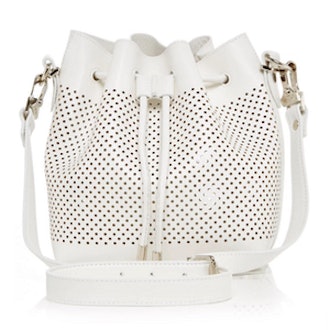 Leather Perforated Bucket Bag