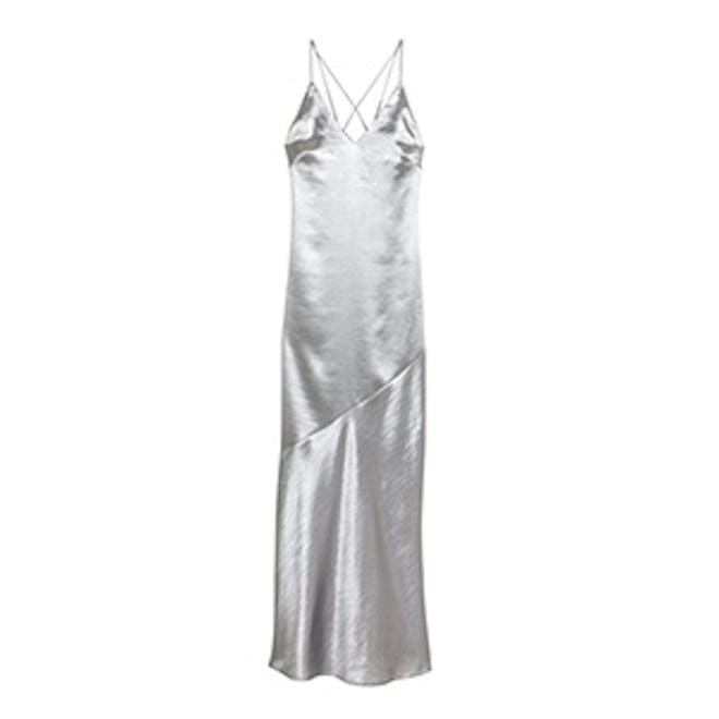 Silver Slip Dress