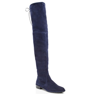 Flat Over The Knee Boots in Nice Blue