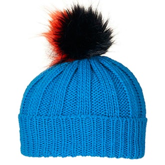 Multi-Colored Pom Beanie Hat