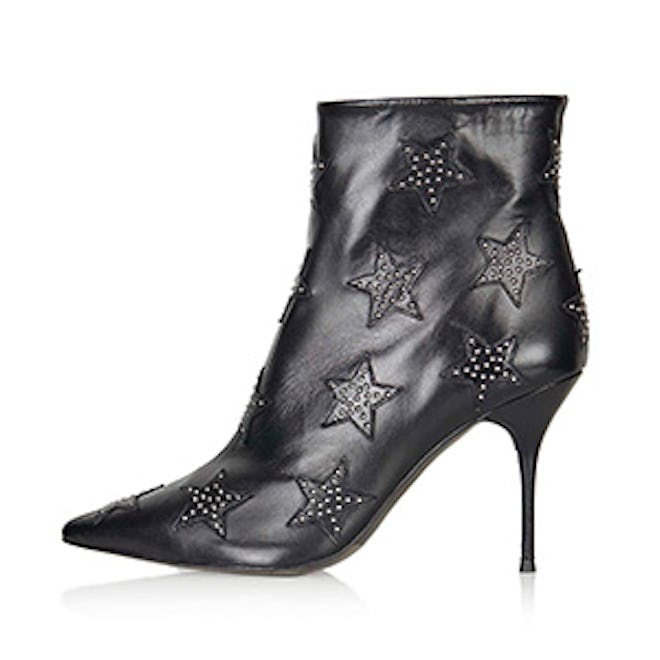Painter Leather Star Stud Boots