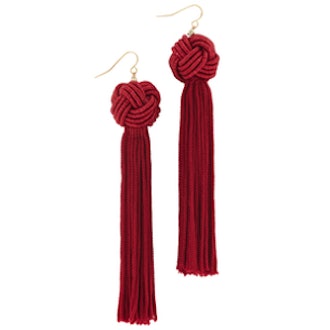 The Astrid Knotted Tassel Earrings