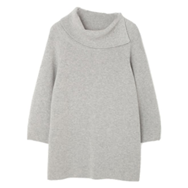 Draped High-Neck Jumper