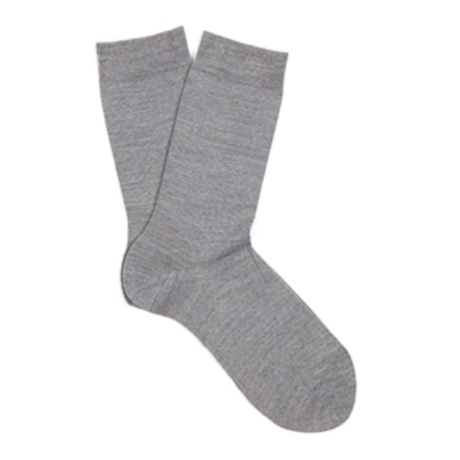 Soft Wool And Cotton-Blend Socks