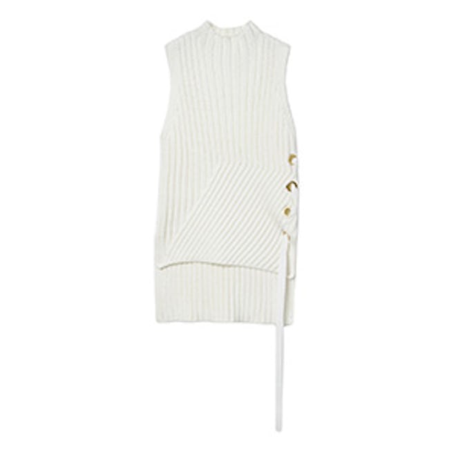 Grommet Detail Sleeveless Sweater