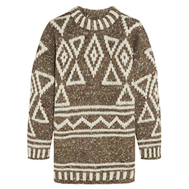 Intarsia Merino Wool Sweater