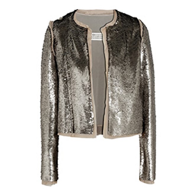 Sequined Stretch Crepe Jacket